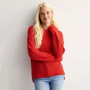 Juniors' SO® Essential Crewneck Pullover Sweater - mauve XL